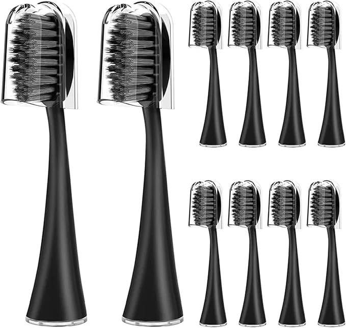 10pcs Replacement Brush HeadsCompatible for Burst Pro Electric Toothbrush(5pcs Pink)