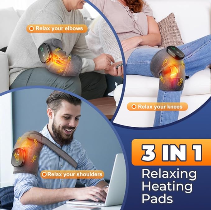 Vozdic PostCare Pro Massager Original - New &amp Improved 2026 Model Cordless Heated Knee Massager 3-in-1 Massager for Elbow Shoulder Knee with 3 Heating Modes (X2PCS)