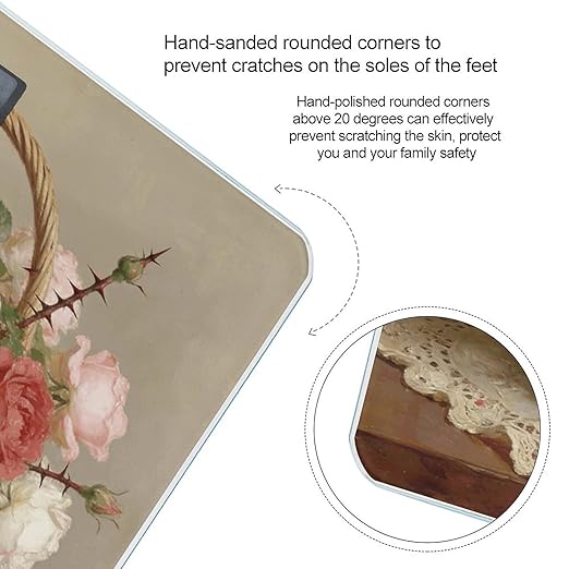 Fleurs De Mai Smart Scale for Body Weight Digital Bathroom Scale Toughened Glass Weight Scale with Large LCD Backlight Display High Precision Scales Weighing Machine