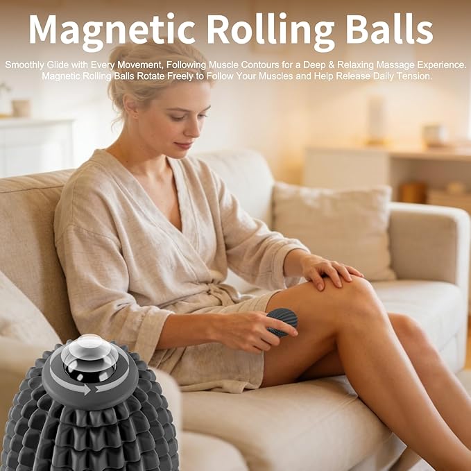 Vibrating Massage Ball for Full Body Relaxation Silicone Trigger Point Massager Ball for Back Neck Foot Muscle Recovery Portable Rechargeable Massage Roller 3 Vibration Modes (Black)