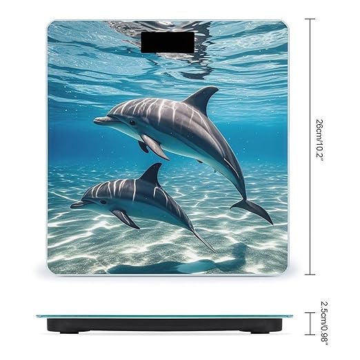 Dolphins Underwater Scale for Body Weight Digital Bathroom Scale Accurate Smart Weight Scales with Large Display Weighing Machine High Precision Scales