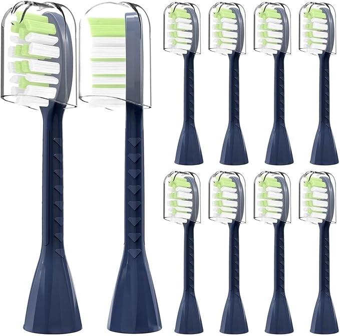 10Pack Toothbrush Replacement HeadsCompatible for PhilipsOne Series Sonicare Rechargeable Toothbrush HY1200/06 BD1003/AZ(Blue)