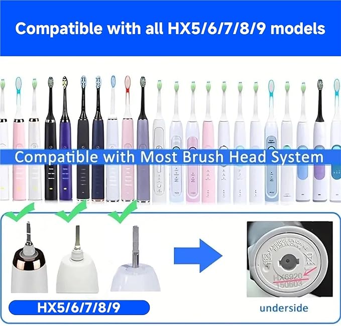 12/16/20Pcs Toothbrush Head Compatible for /HX6/HX9/HX5/HX7/HX8Series Models(12PCS)