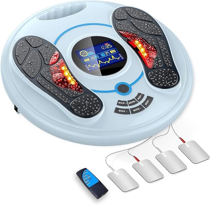 EMS Foot StimulatorTENS &amp EMS Foot Massager for Neuropathy Foot Circulation Stimulator for Pain Relief&ampCirculation&ampPlantar Fasciitis