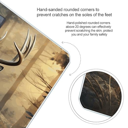 Deer Hunting Season Bathroom Scale for Body Weight 400 Lb Weight Scale with High Precision Sensors Tempered Glass Highly Accurate Digital Weighing Machine for People
