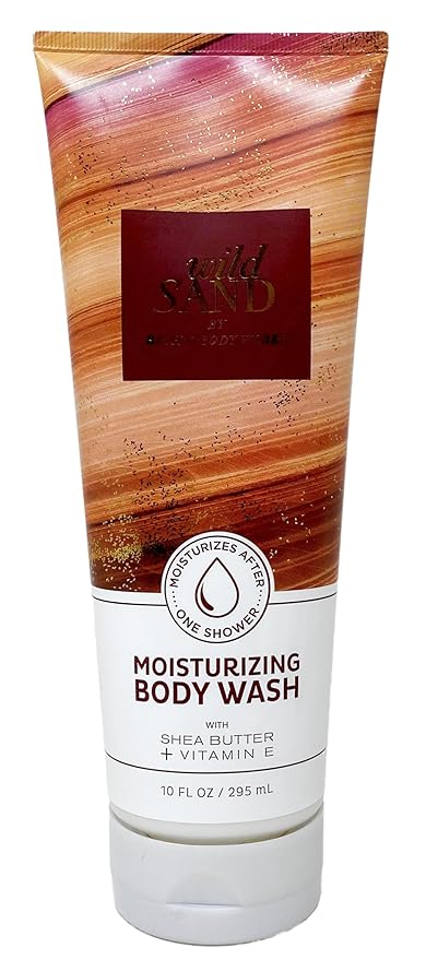 Bath &amp Body Works Wild Sand- 2 PAck Of Moisturizing Body Wash with a Himalayan salts Spring Sample Soap + a FREE Shower orange