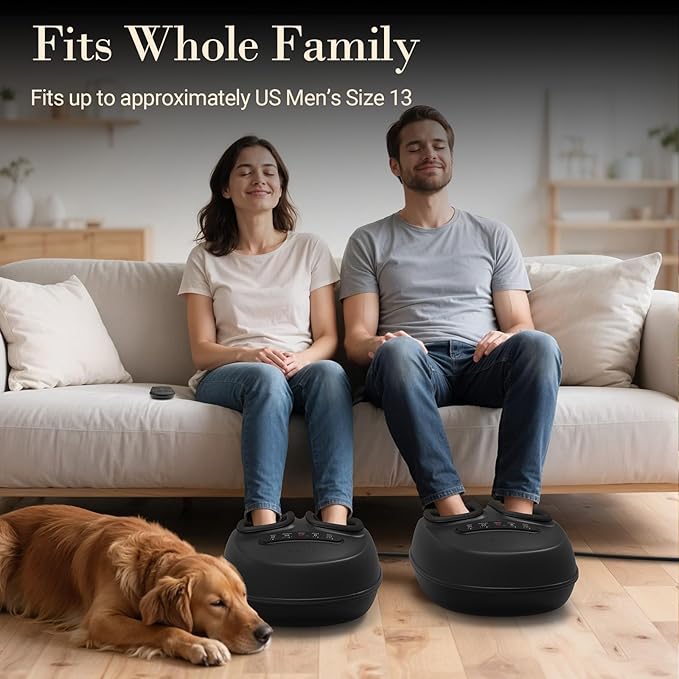 FSA Eligible HSA Foot Massager 2026 Upgraded Feet Massager with Heat Compression 3D Deep Kneading Relief for Foot Fatigue Relief &amp Neuropathy Birthday Gifts for Women Men（with Remote）
