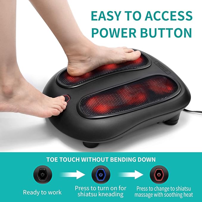 Nekteck Shiatsu Neck and Back Massager and Electric Kneading Foot Massager Machine
