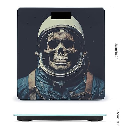 Movie Aesthetic Skull Scale for Body Weight Anti-Slip Sturdy Tempered Glass Weighing Machine Highly Digital Accurate Bright LCD Bathroom Scale for Household Gift