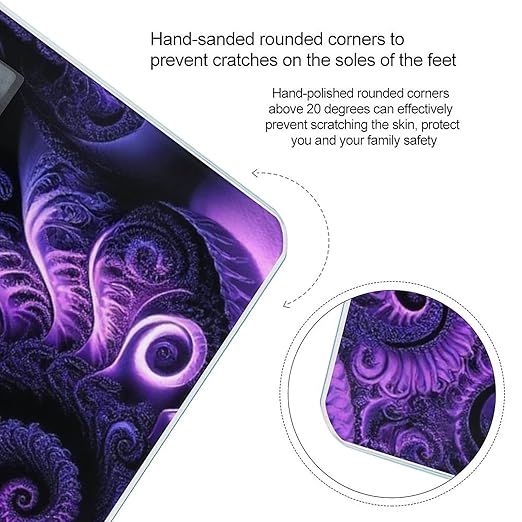 Digital Bathroom Weighing Scale Energy Saving Scale Smart Scale for Body Weight Trippy Abstract Purple Tie Dye