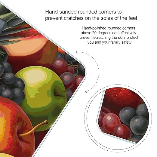 Fresh Juicy Fruits Pineapple Berries Watermelon Grape Orange Scale for Body Weight Sturdy Tempered Glass Weighing Scales with LCD Display Accurate Digital Bathroom Scale Convenient Body Fat Smart Scal