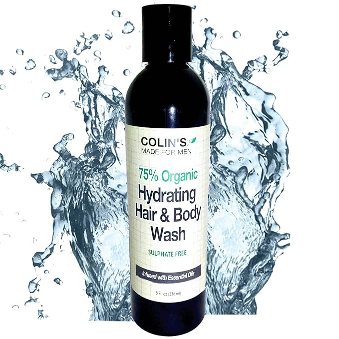 GLIMMER GODDESS Colin's Made for Men Organic Sulfate-Free Hair and Body Wash 8 oz