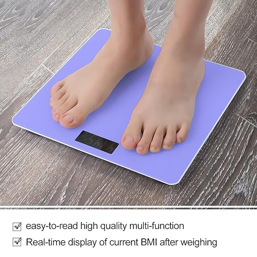 Men's Fashion Automatic Switch Digital Bathroom Weighing Scale Smart Scale Light Purple