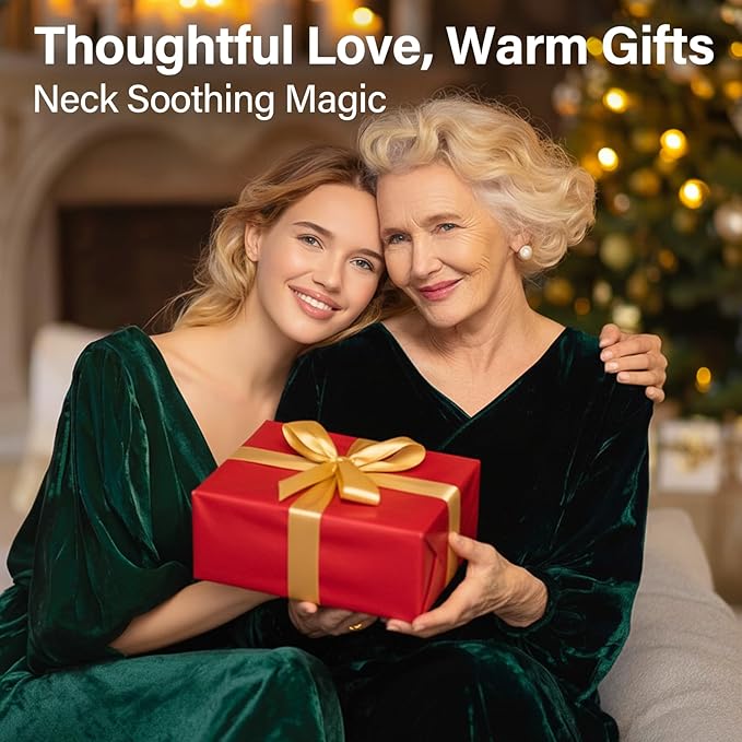 ITECFREELY Neck Massager with Heat Electric Portable Muscle Relaxation at Home &amp Office Ideal Gift for Women &amp Men