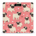 Digital Bathroom Weighing Scale Energy Saving Scale Smart Scale for Body Weight Funny Cartoon Pugs Puppy Pink