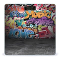 Graffiti Hip Hop Bathroom Scale Automatic Power On/Off Body Scales LCD Backlight Display Square Digital Scale Rounded Corners Bathroom Scales for Home Bedrooms