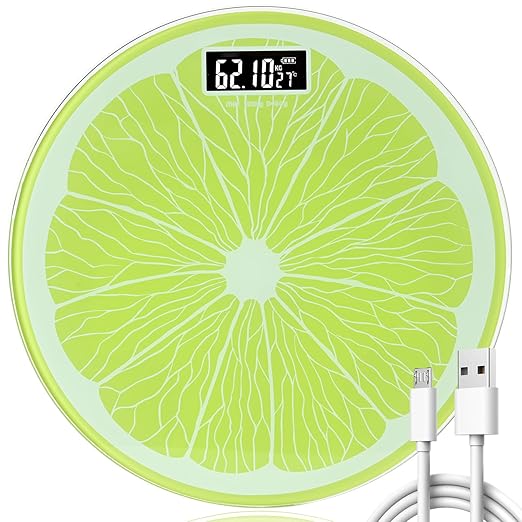 Rechargeable Bathroom Scale – Accurate Digital Weight Scale (±0.1 lb) 400 lbs Capacity Large LED Display No Batteries Step-On Technology for Easy Home Use
