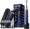 Wagner Stern The Sapphire Blue Edition ultrasonic whitening Electric Toothbrush Features Five Brushing Modes Eight Soft Brush Heads and a Premium Travel case.