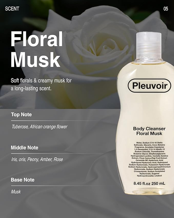 Pleuvoir Body Cleanser Floral Musk Body Lotion Floral Musk