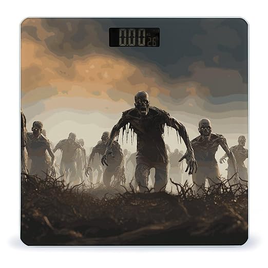 Many Zombie Bathroom Scale Ultra-Bright Liquid Crystal Screen Weight Scale Accurate Bathroom Body Scales for Body Weight Bathroom Pet Home Bedroom Gift-Giving
