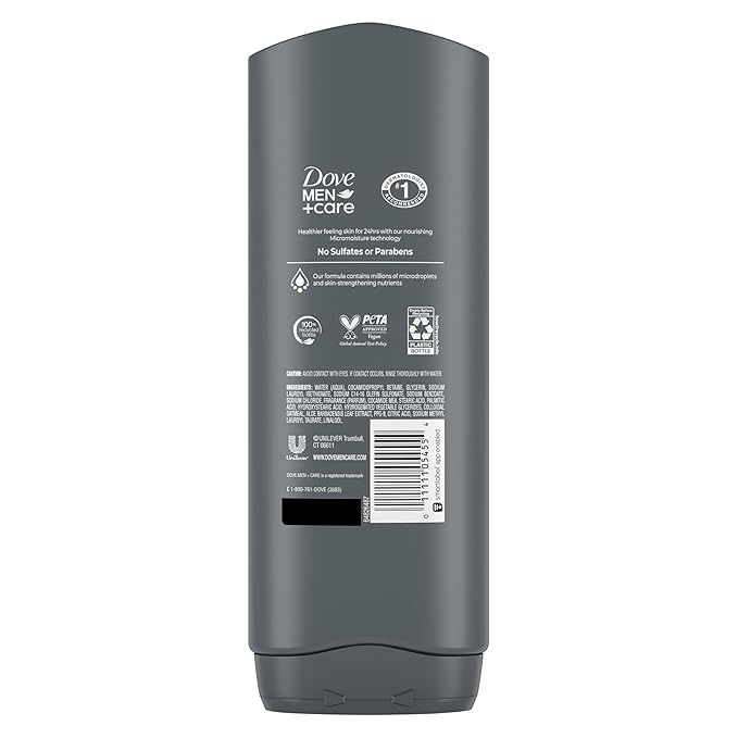 DOVE MEN + CARE Body wash Mixed 4 count For Hydrated Smooth Skin 18 fl oz