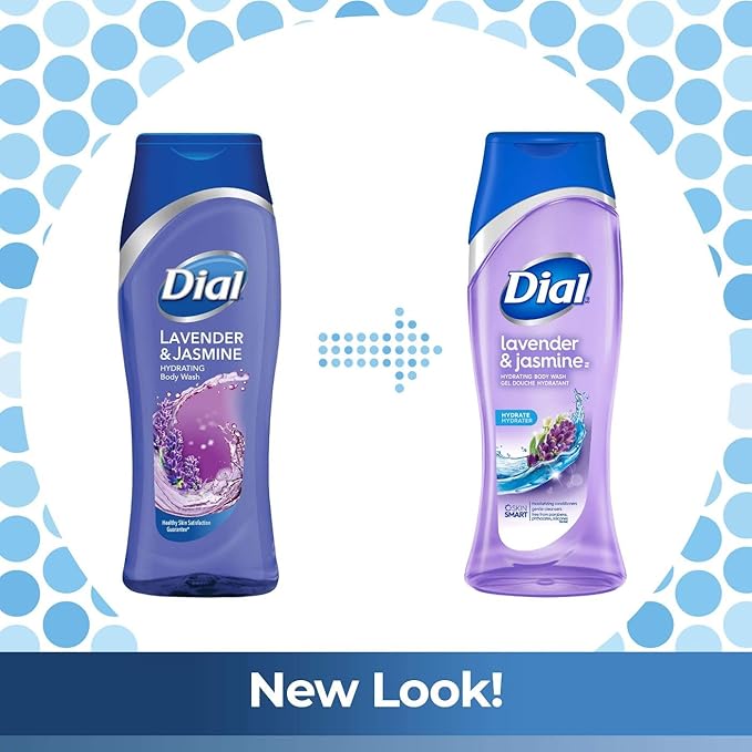 Dial Body Wash Calm &amp Soothe Lavender &amp Jasmine Scent 16 fl oz Pack of 6