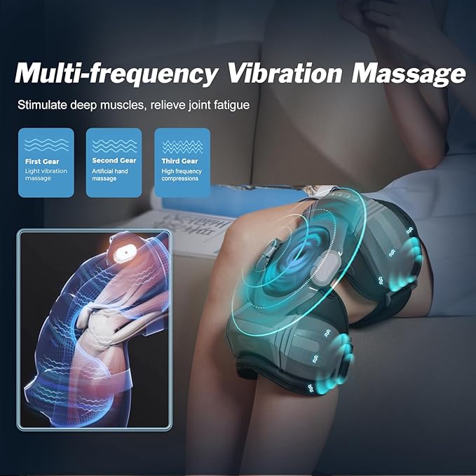 ALPHAY 3-in-1 Massager with Airbags Heat &amp Vibration for Shoulder Elbow &amp Knee Pain Relief