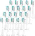 4/8pcs Replacement Toothbrush HeadsCompatible for PhilipsSonicare Replacement Electric Brush Head 4100 6500 6100 7500 5300 11(White 20pc)