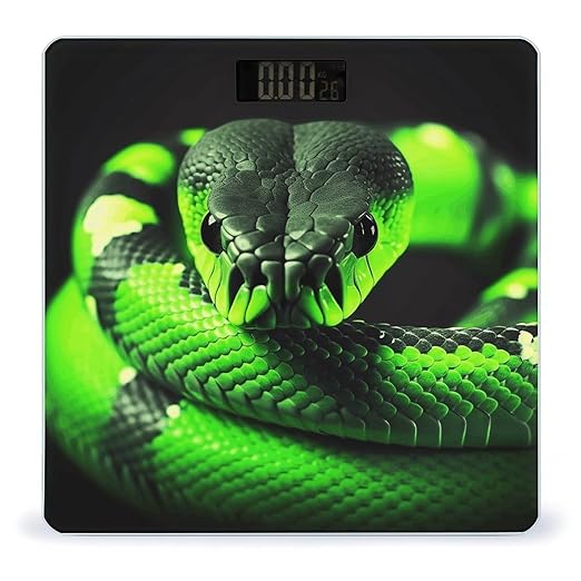 3D Snake Bathroom Scale Large LCD Backlight Display Digital Scale Rounded Corners Body Scales Automatic Power On/Off Bathroom Scales for Home Bedrooms