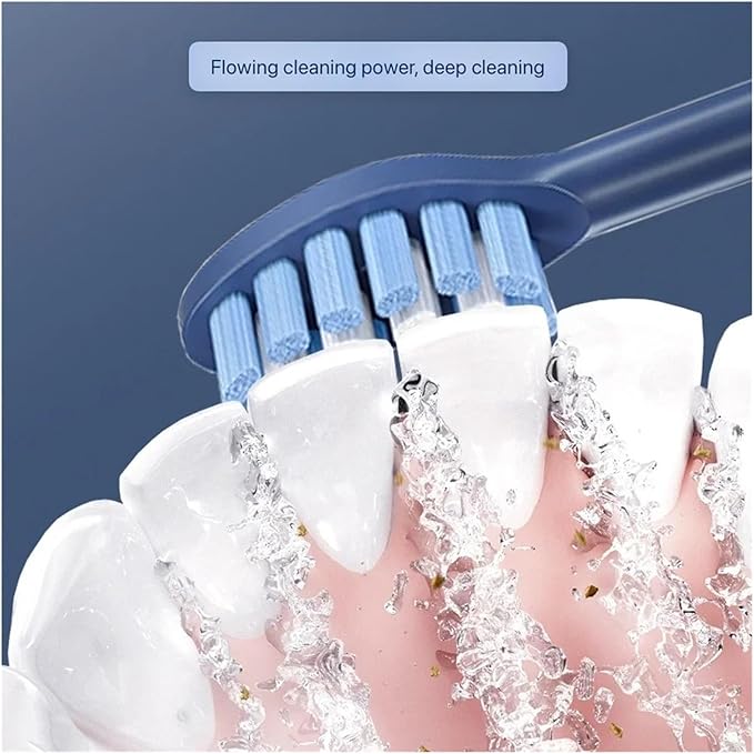 Compatible for FT7105/FT7106/FT7108/FT7205/TH01 Toothbrush Replacement Heads Soft Bristle Nozzles16pcs(16 Black)