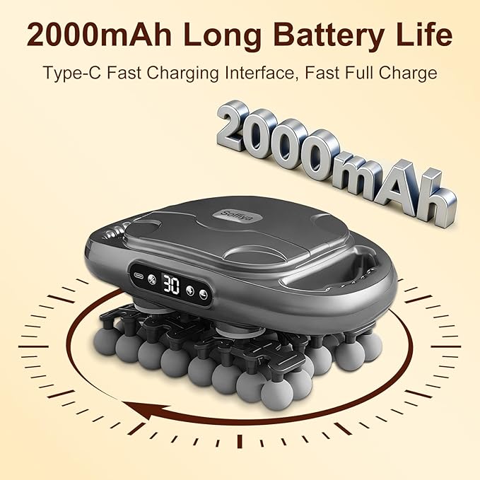 Back Massager for Pain Relief Deep Tissue 42 Head Massage Gun Deep Tissue with 9 Modes &amp 9 Levels Electric Percussion Massager Gun for Pain Relief Portable for Home &amp Office Use