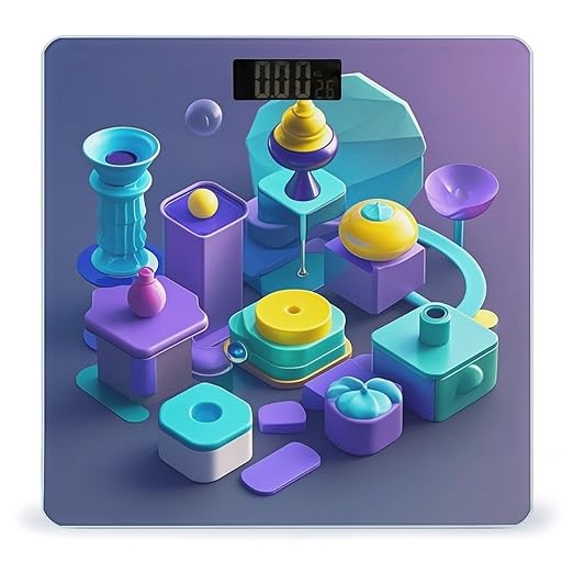Interesting Shapes Scale for Body Weight Digital Bathroom Scale Toughened Glass High Precision Scales for Body Weight with Large LCD Backlight Display Weight Scales