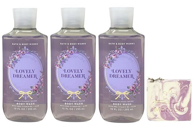 Bath &amp Body Works Lovely Dreamer 3 Body Washes with a Lavender Dream Bar Soap