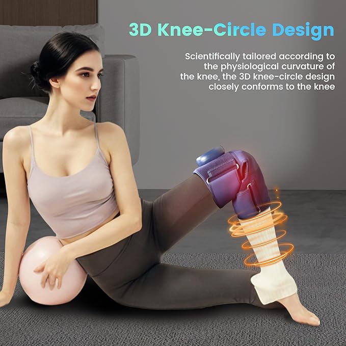 Creliver Knee Massager with Heat Cordless Heating Pad for Knee with 6 Heat Levels &amp 3 Vibration Modes &amp 3 Massage Modes Gifts for Dad Mom