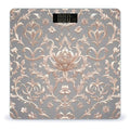 Rose Gold Wallpaper Bathroom Scale for Body Weight Bathroom Digital Electronic Weighing Scale with Back Lit LED Display Sturdy Tempered Glass Weight Watchers Scales 400lb