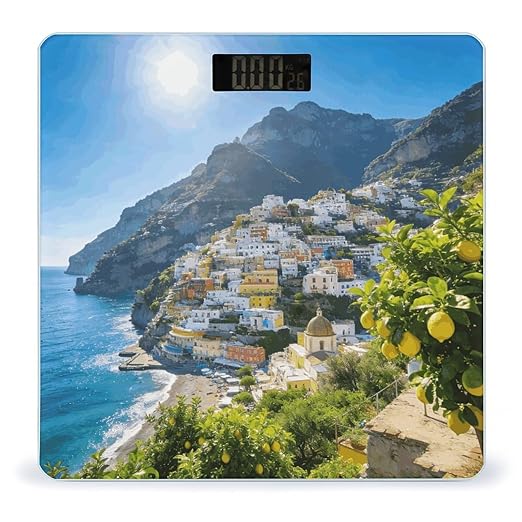 Amalfi Smart Scale for Body Weight Digital Bathroom Scale Toughened Glass Weight Scale with Large LCD Backlight Display High Precision Scales Weighing Machine