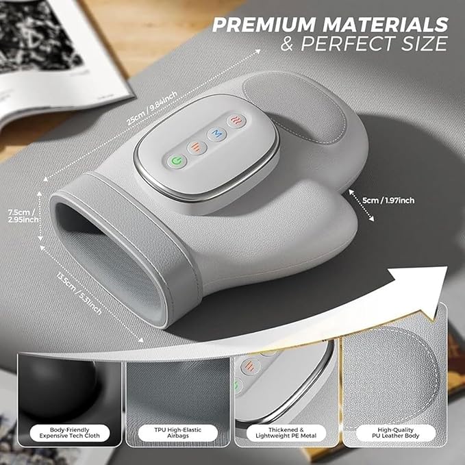 Electric Hands Massagers GloveCordless Hand Massager with Compression &amp HeatingPortable Rechargeable Hand Massagers3 Modes &amp 5 Levels of Intensityfor Arthritis and Carpal Tunnel