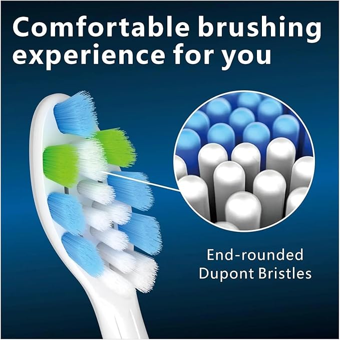 4-16Pack Replacement Toothbrush Heads Compatible For Philips Sonicare Electric Tooth Brush Electric Tooth Brush Refill(12pcs Black)