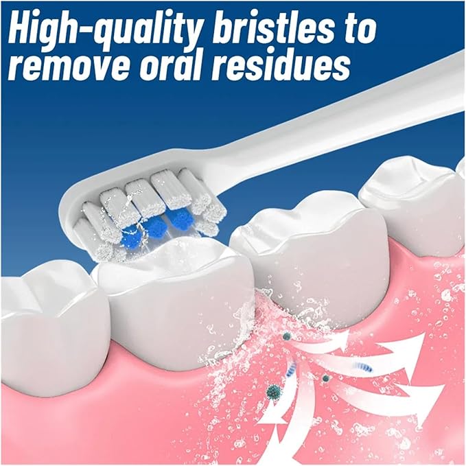 Replacement Brush Heads Compatible for Mijia T301 T302 T501 /501CSonic Electric Toothbrush Head Soft Bristle Nozzles(T301-302-WH-12Pcs)