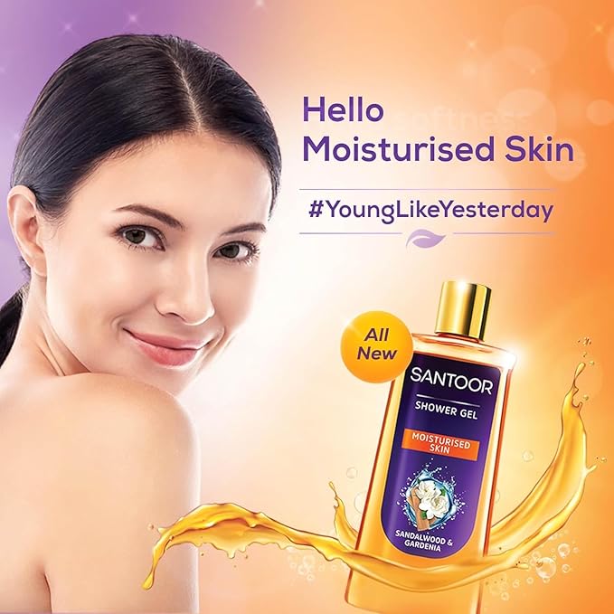 Sa.nt...oor Moisturizing Shower Gel with Sandalwood and Gardenia Fragrance Purple and Orange 250ml