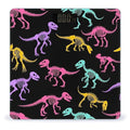 Smart Scale for Body Weight Automatic Switch Digital Bathroom Weighing Scale Dinosaurs Skeletons Colorful Print