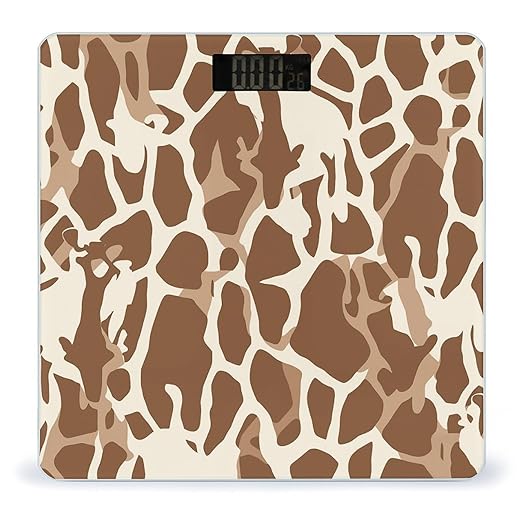 Giraffe Print Smart Scale for Body Weight Accurate Bathroom Scale with LED Display Digital Weight Scales Weighing Machine High Precision Scales for Bath Home