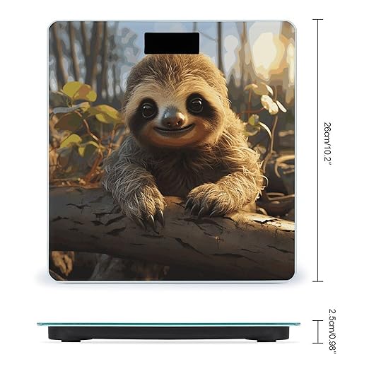 Cartoon Cute Sloth Scale for Body Weight Digital Bathroom Scale Accurate Smart Weight Scales with Large Display Weighing Machine High Precision Scales