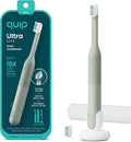 Quip Ultra Lite Sonic Electric Toothbrush Slim Lightweight Design 3 Brushing Modes 15X More Plaque Removal Pressure Sensor &amp 30-Day Battery Meadow