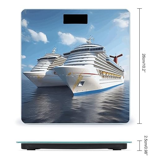 Cruise Ship Scale for Body Weight Accurate Digital Bathroom Scale Toughened Glass High Precision Scales Smart Weight Scales with Large LCD Backlight Display Weighing Machine