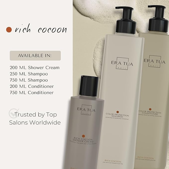 Rich Cocoon Shower Cream | Dutch Made Formulated | Natural Vegan &amp Cruelty Free | Paraben Sulfate &amp Silicone Free | Moisturizing Body Wash for All Skin Types | 200 ml