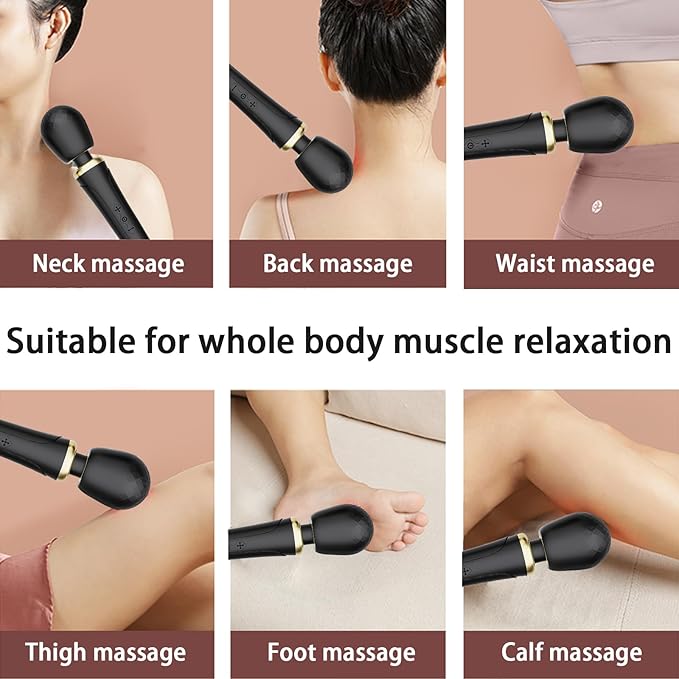 Handheld Massager-Cordless Vbrating Massagers-Travel-Quiet-Relax Body Muscles-Perfect Back Legs Hand Pains and Sports