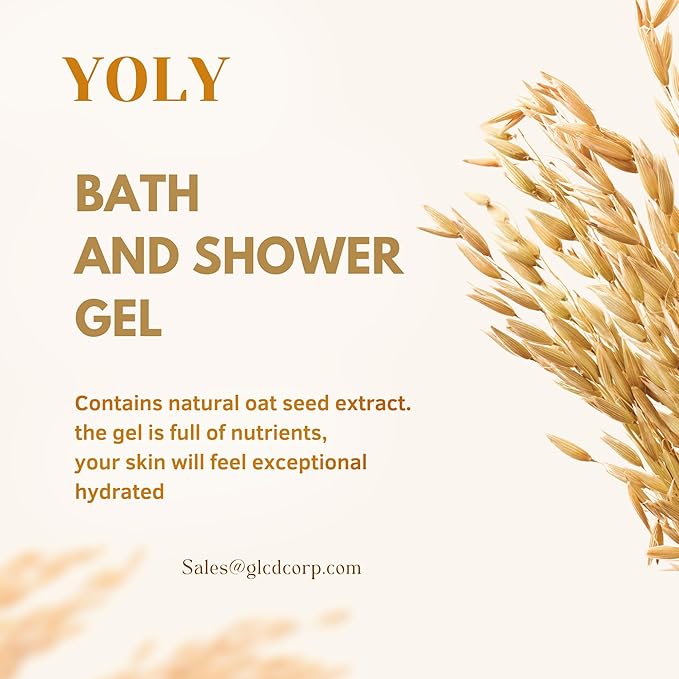 YOLY Oatmeal Body Wash - Daily Moisturizing Refreshing &amp Rejuvenating 25.3 Fl Oz