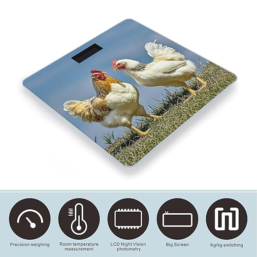 Animal Chickens Smart Scale for Body Weight Accurate Bathroom Scale with LED Display Digital Weight Scales Weighing Machine High Precision Scales for Bath Home