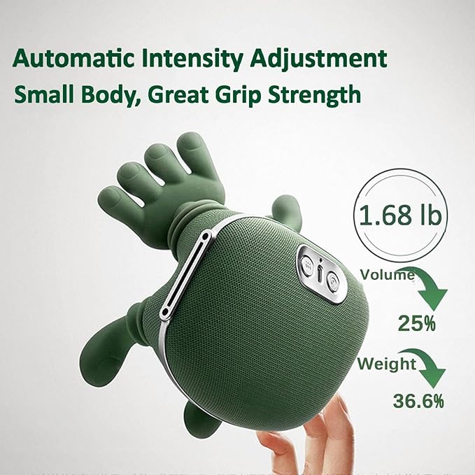 Neck Massager with Heat 4D Deep Tissue Shiatsu Neck Massage Machine for Pain Relief Electric Cervical Shoulder &amp Back Massager with Simulated Human Hand Kneading Muscle Relaxation (Green)